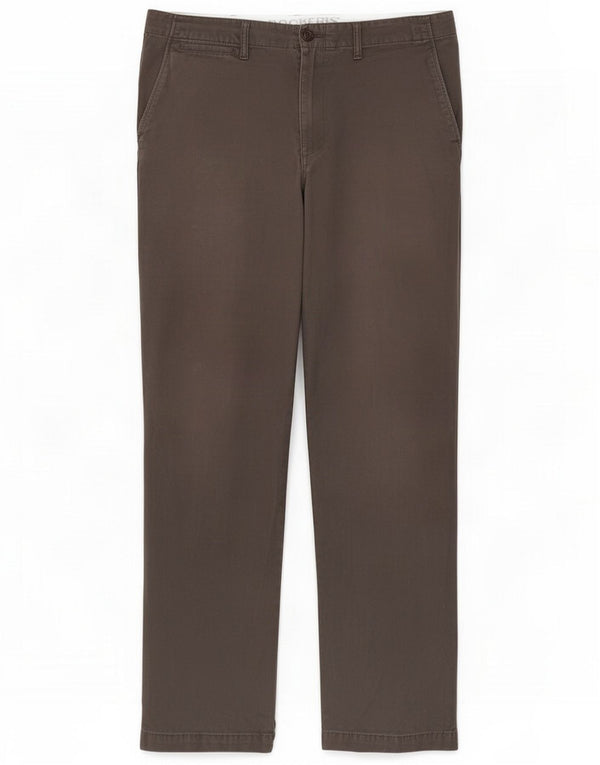 Dockers Mens Straight Chino Trousers W33 L34 Grey Cotton