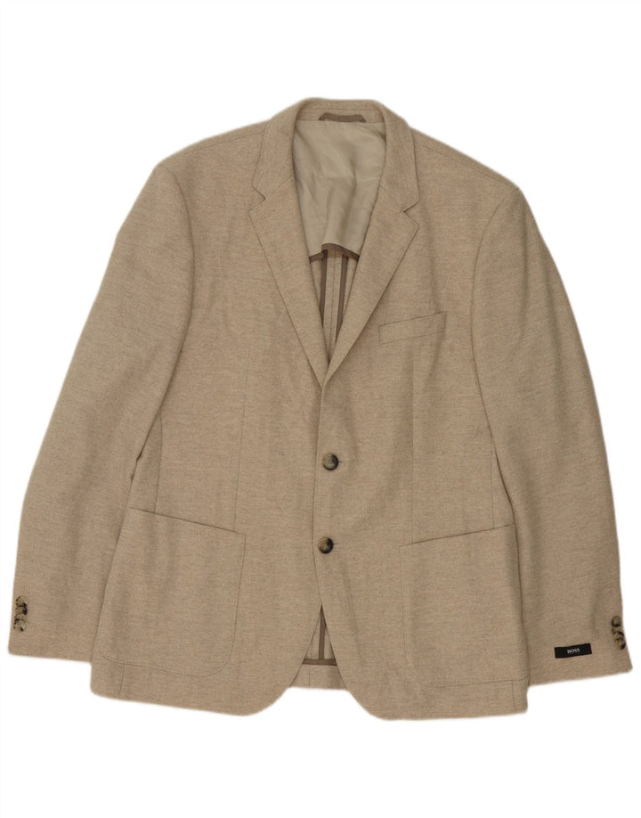 Hugo Boss muška jakna sa 2 gumba EU 52 XL bež djevičanske vune