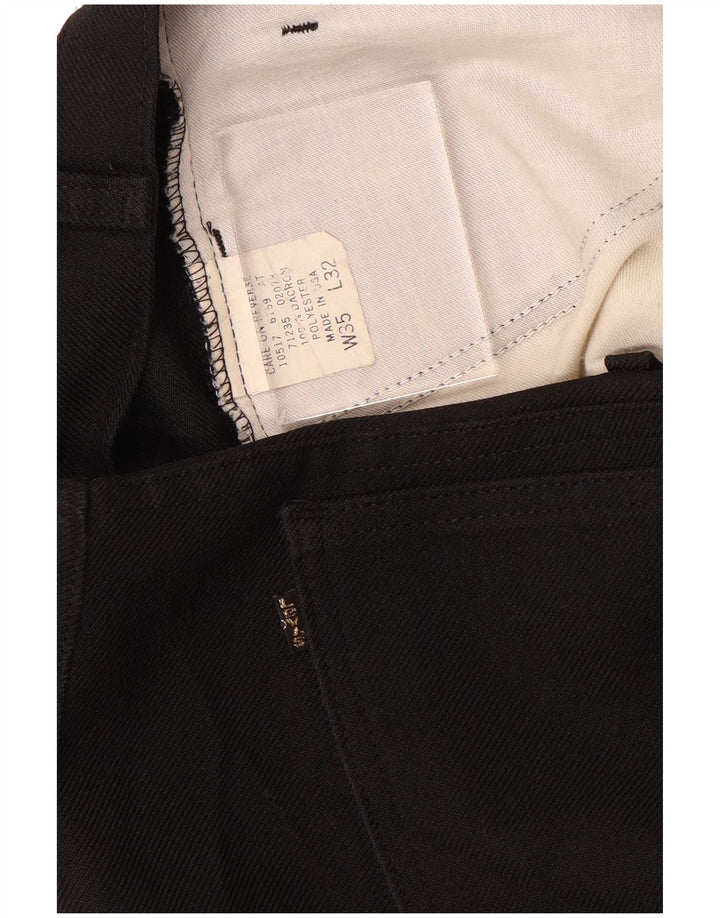 LEVI'S muške ravne ležerne hlače W35 L32 crni poliester