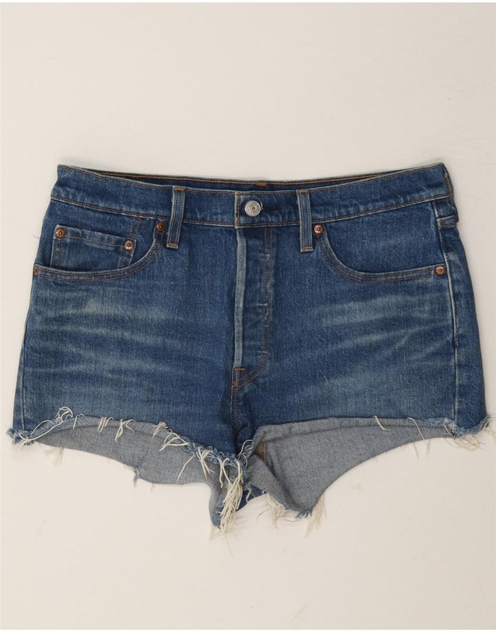 Levi's ženske kratke traper hlače 501 W29 male plave boje pamuka