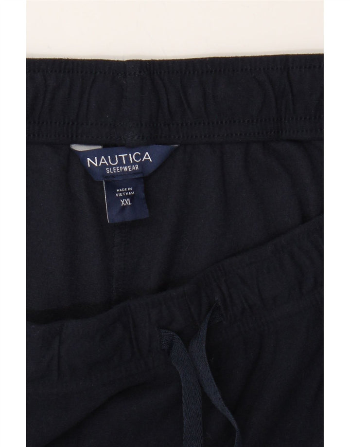 NAUTICA Mens Capri Tracksuit Trousers 2XL  Navy Blue Polyester Vintage Nautica and Second-Hand Nautica from Messina Hembry 