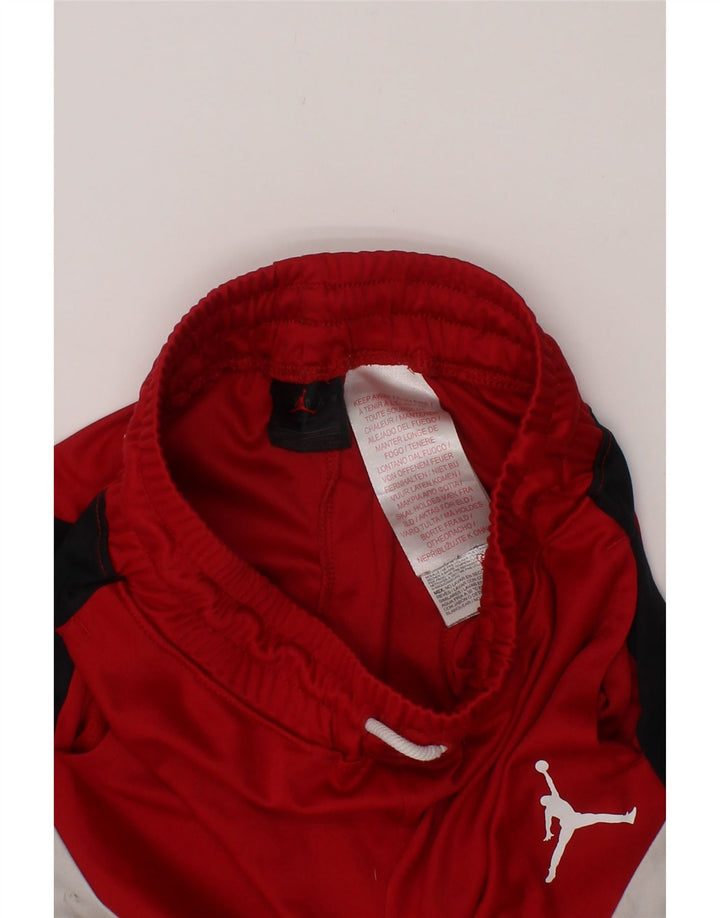 JORDAN Boys Sport Shorts 8-9 Years Small  Red Colourblock Polyester Vintage Jordan and Second-Hand Jordan from Messina Hembry 