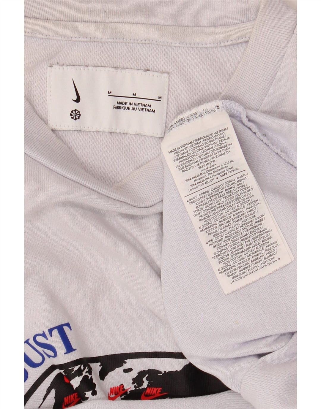 NIKE muška majica kratkih rukava s grafičkim motivima, srednje bijele boje, pamuk