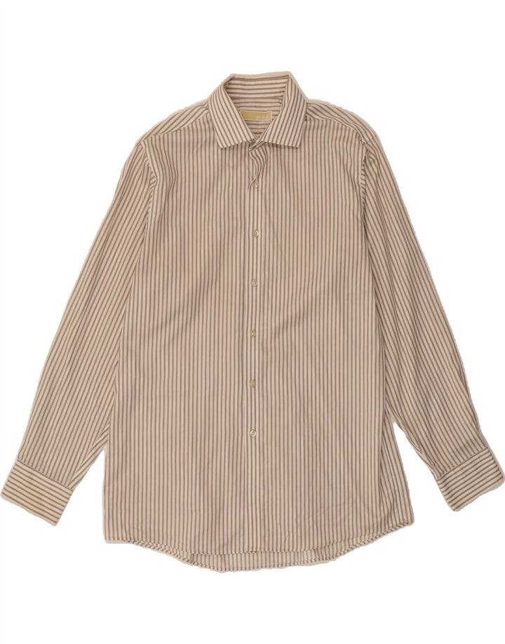 MICHAEL KORS Mens Shirt Size 16 Large Grey Pinstripe Vintage Michael Kors and Second-Hand Michael Kors from Messina Hembry 