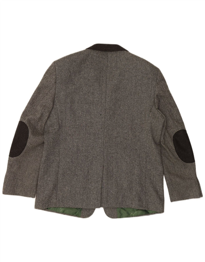 H.MOSER Muška jakna sako s 3 gumba EU 54 2XL siva riblja kost vuna