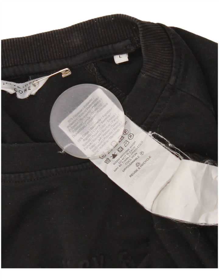 Jack & Jones muška majica s kratkim rukavima Veliki crni poliester