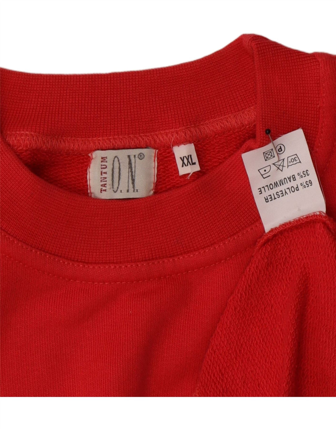 VINTAGE Mens Sweatshirt Jumper 2XL Red Polyester Vintage Vintage and Second-Hand Vintage from Messina Hembry 