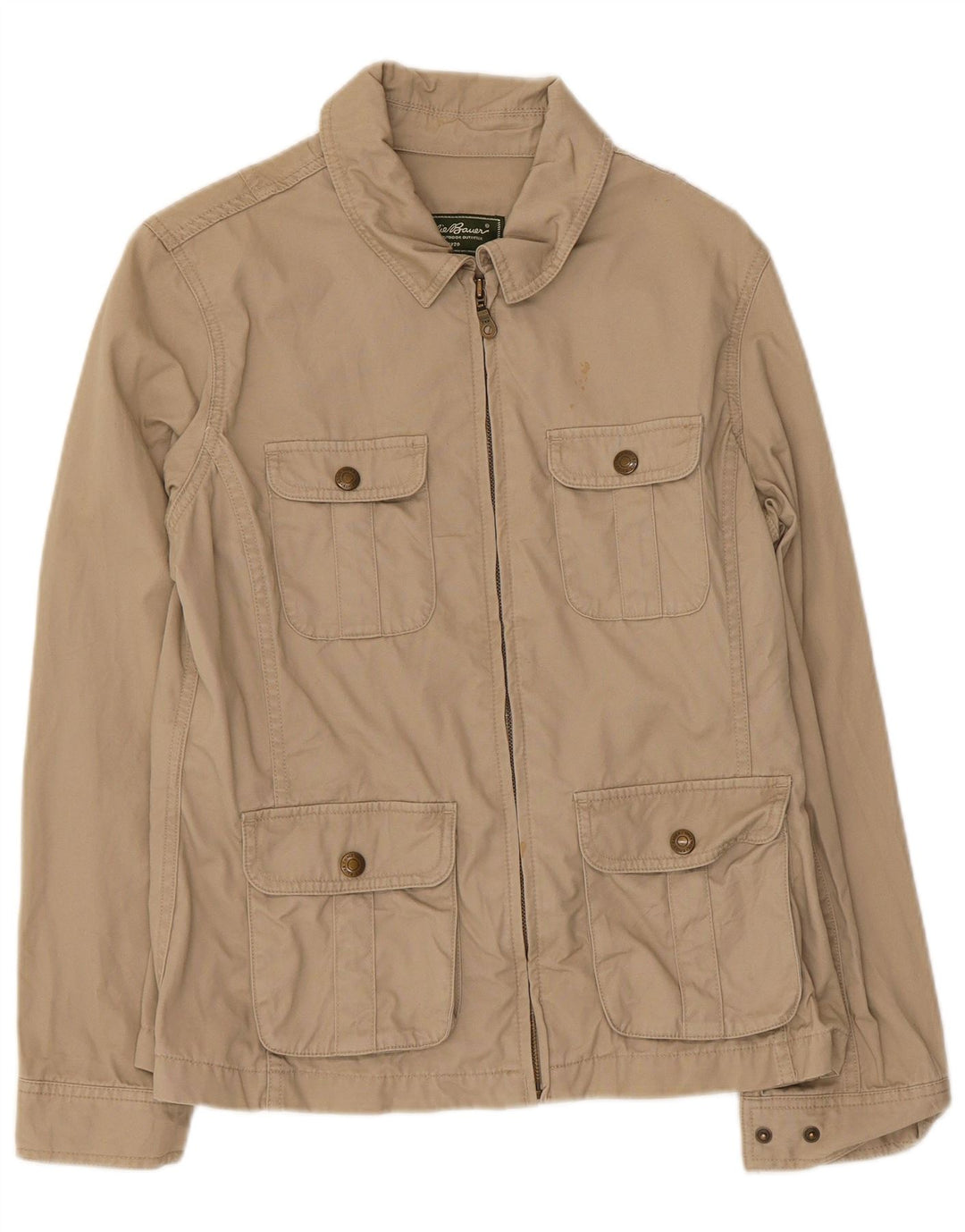 Ženska pomoćna jakna Eddie Bauer UK 12 Srednje bež pamuk