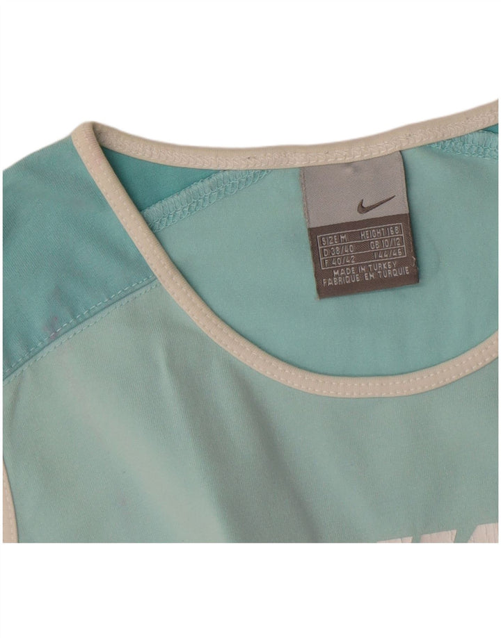 Nike ženski kratki grafički prsluk UK 10/12 srednje tirkizne boje