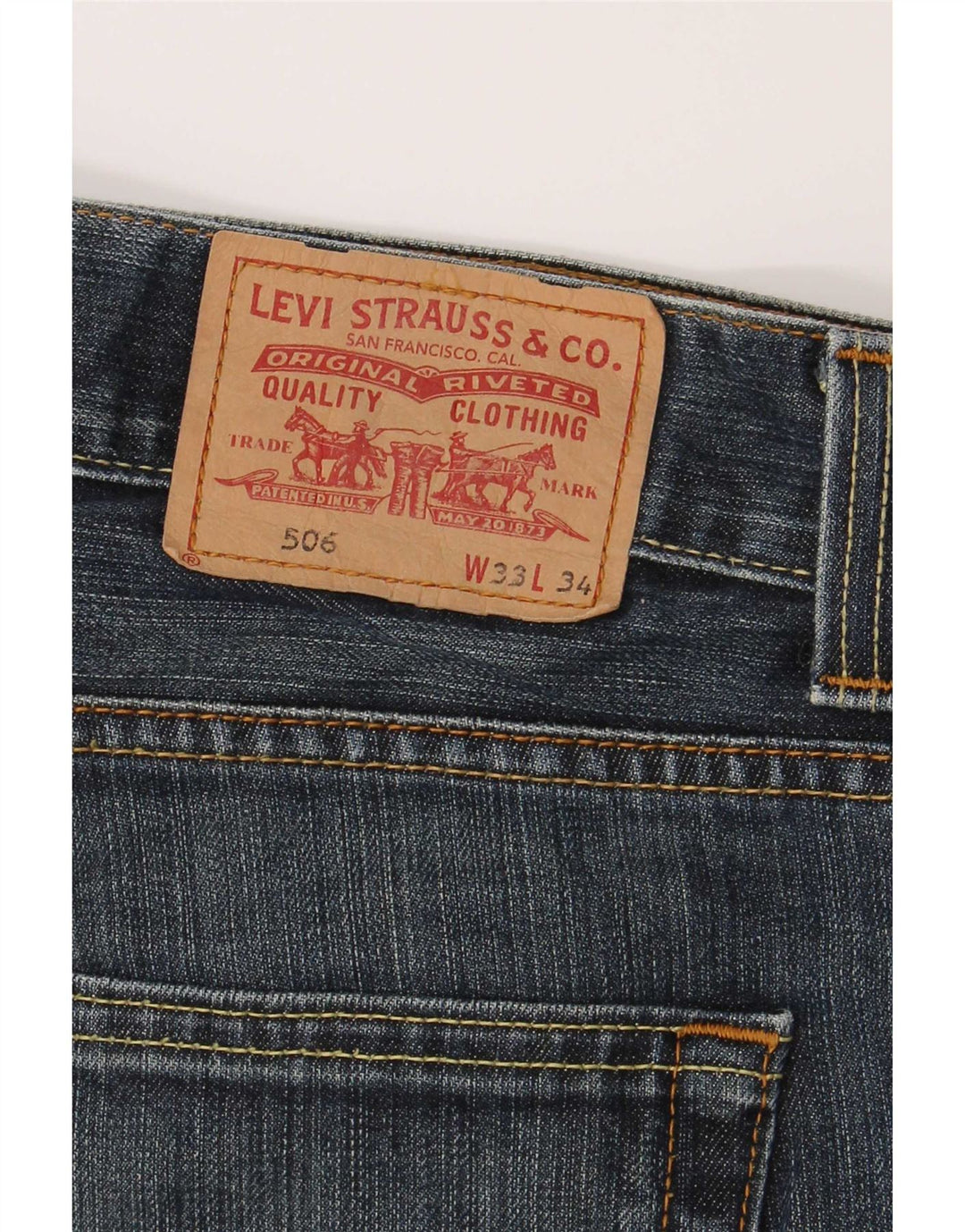 Levi's muške 506 standardne ravne traperice W33 L31 plave