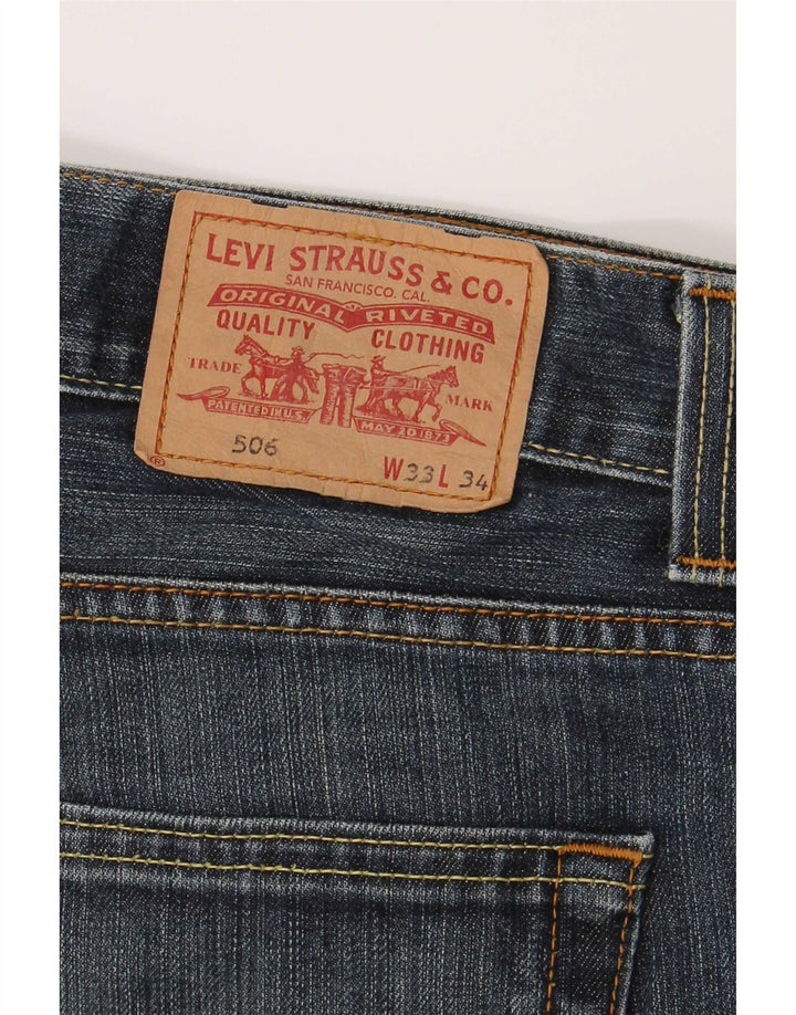 Levi's muške 506 standardne ravne traperice W33 L31 plave