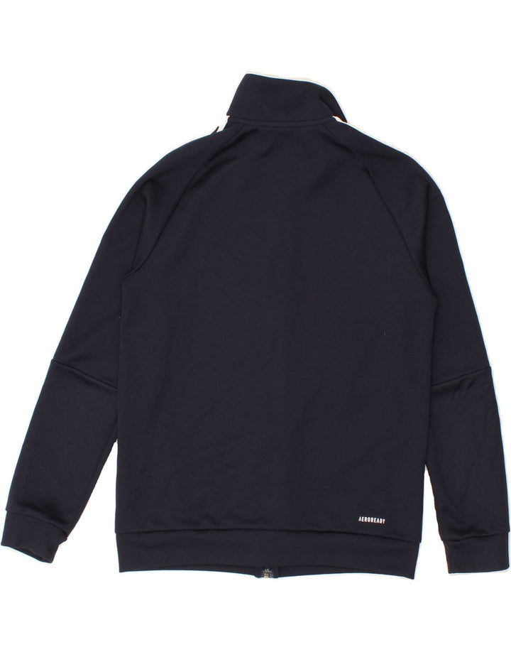 ADIDAS Boys Tracksuit Top Jacket 11-12 Years Navy Blue Polyester Vintage Adidas and Second-Hand Adidas from Messina Hembry 