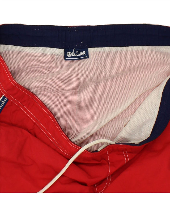 COLMAR Mens Graphic Swimming Shorts IT 50 Large Red Vintage Colmar and Second-Hand Colmar from Messina Hembry 