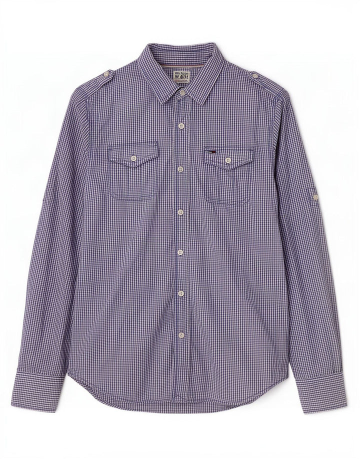 Tommy Hilfiger muška vojna majica mala plava pamuk gingham
