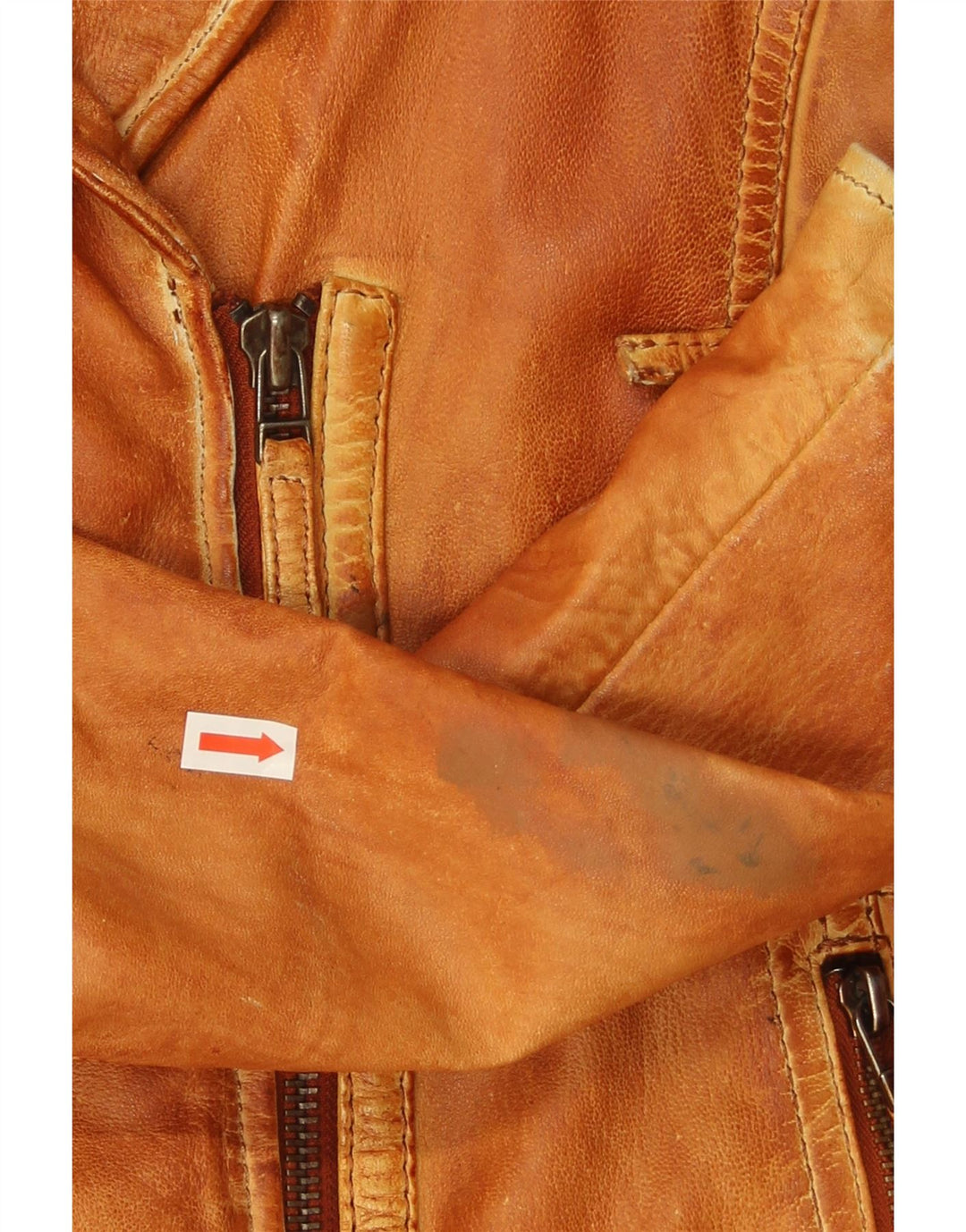 Gipsy ženska kožna biciklistička jakna UK 14 srednje smeđa koža