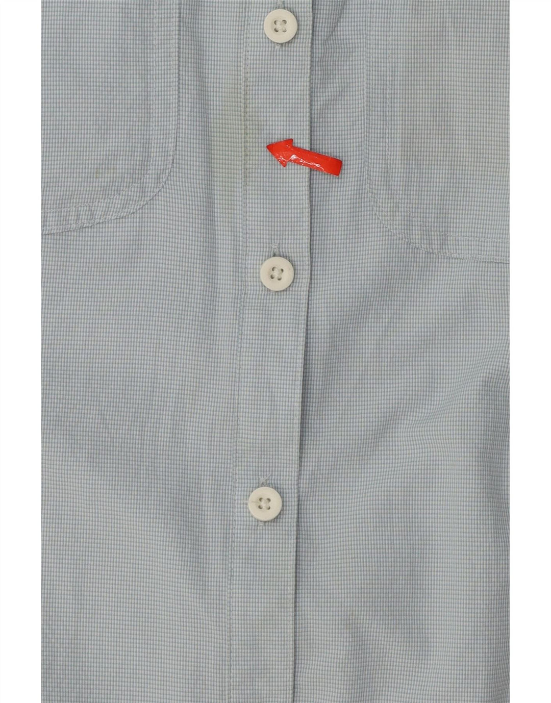 EDDIE BAUER Womens Shirt UK 16 Large Blue Check Polyester Vintage Eddie Bauer and Second-Hand Eddie Bauer from Messina Hembry 