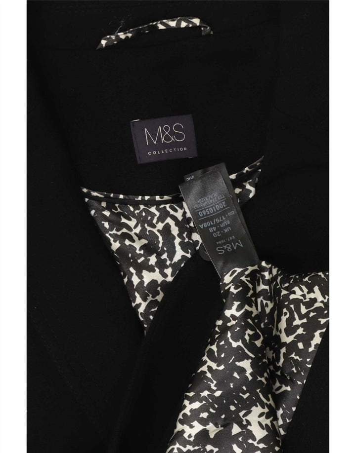 Marks & Spencer ženski sako sa 1 gumbom UK 20 2XL crni poliester