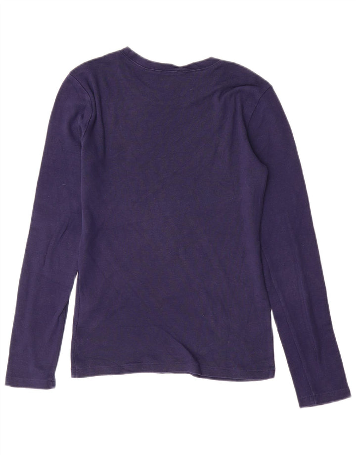 RALPH LAUREN Ženska majica dugih rukava UK 10 Mala tamnoplava pamuk