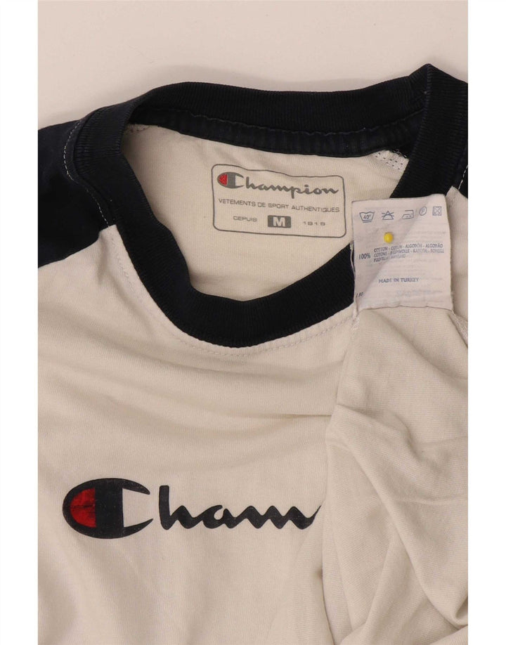 Champion Mens Heritage Graphic Top dugih rukava srednje bijele boje