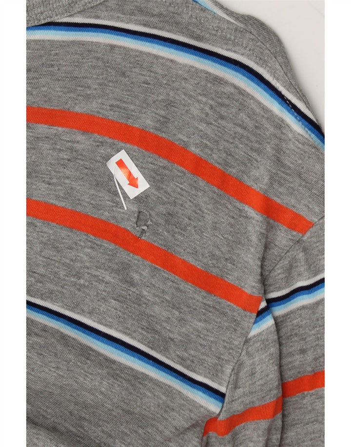 LACOSTE Mens T-Shirt Top Size 4 Medium Grey Striped Cotton Vintage Lacoste and Second-Hand Lacoste from Messina Hembry 