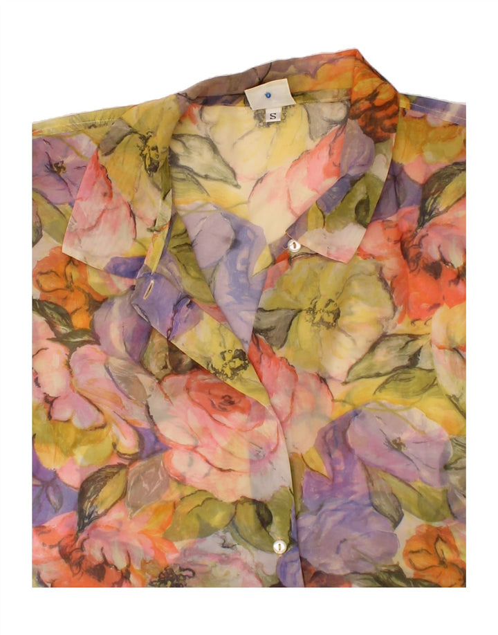 BENETTON Womens Oversized Short Sleeve Shirt UK 10 Small Multicoloured Vintage Benetton and Second-Hand Benetton from Messina Hembry 