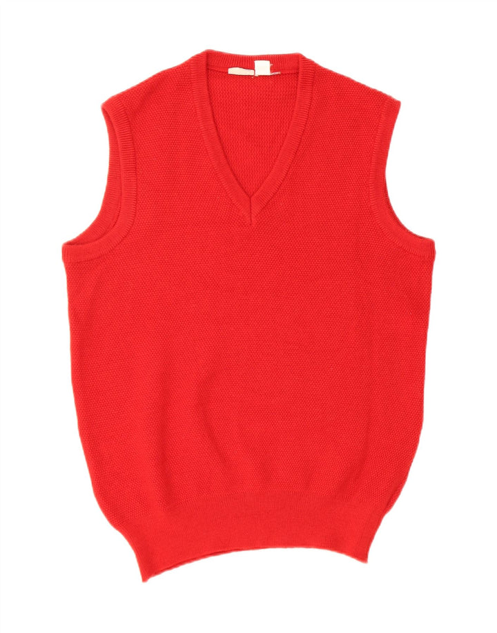ELLESSE Mens Vest Tank Top Medium Red Wool