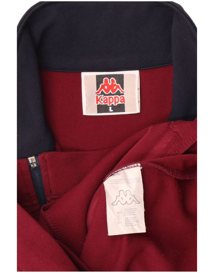 Kappa ženska gornja jakna trenirke UK 14 Large Maroon Colourblock Poliester