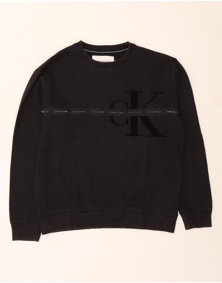 Calvin Klein muški džemper srednje veličine, crni pamuk