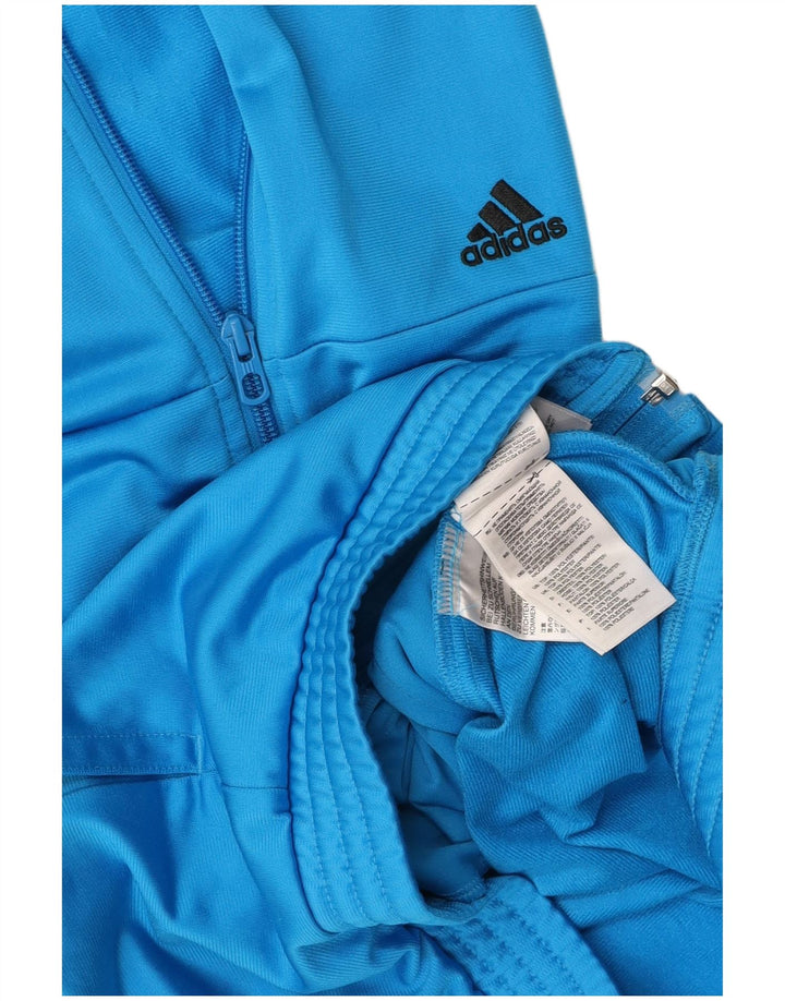 ADIDAS muška trenirka s grafičkim motivima, mala plava poliesterska jakna