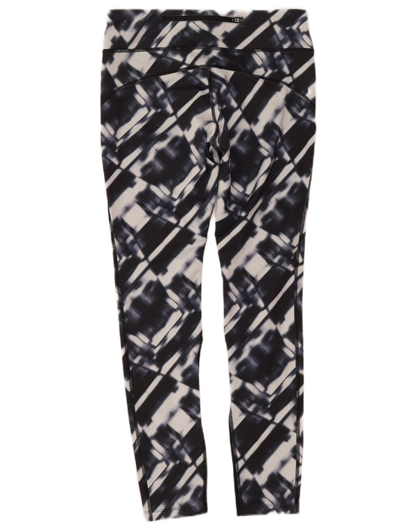Nike Ženske Dri Fit Leggings UK 12 Medium tamnoplavi geometrijski poliester