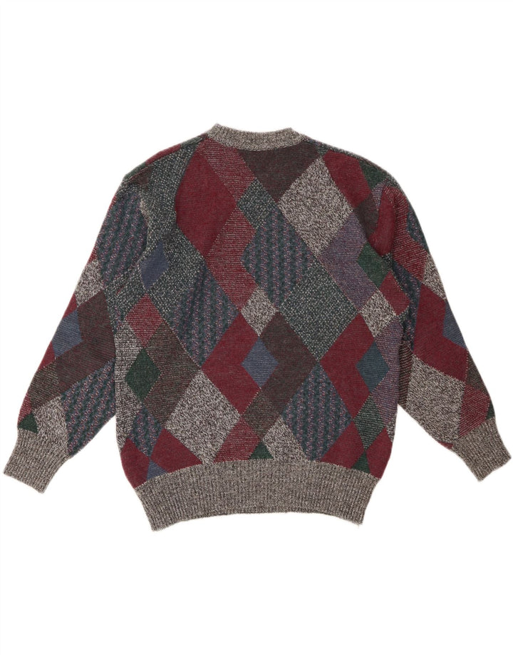 VINTAGE muški džemper s okruglim izrezom IT 48 srednje raznobojan