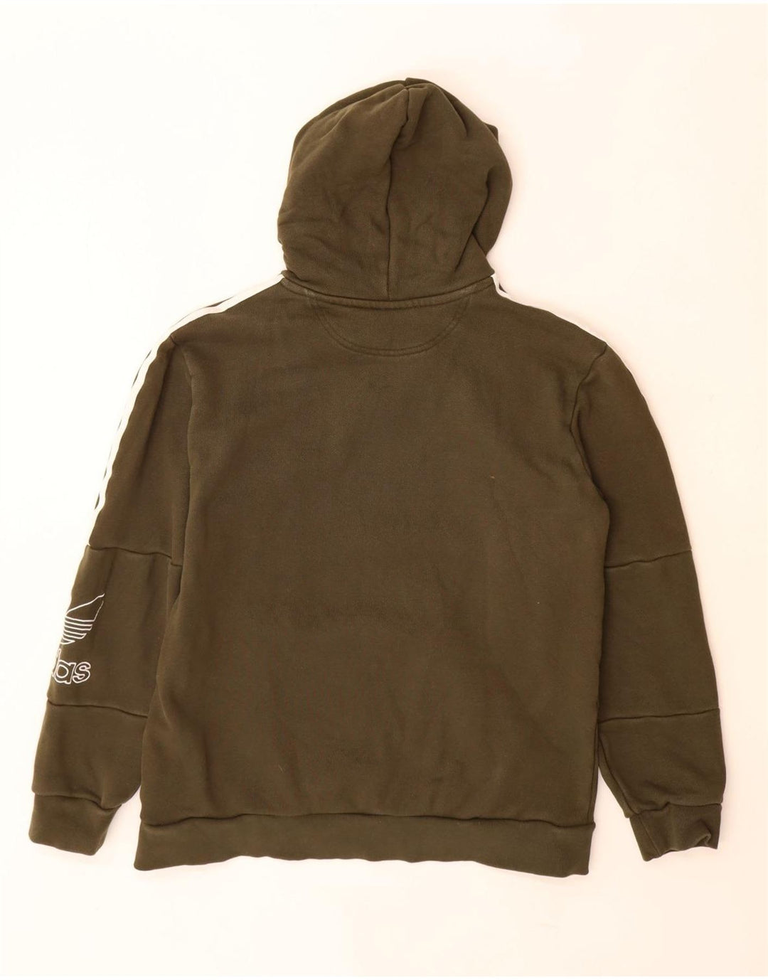 Ženska majica s kapuljačom ADIDAS UK 14, srednji kaki pamuk