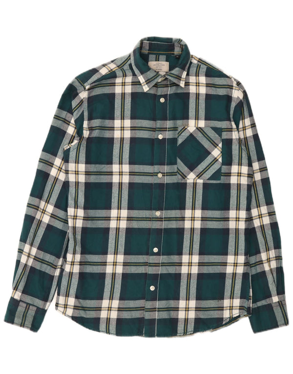 Jack & Jones muška flanelska košulja XS Zeleni karirani pamuk