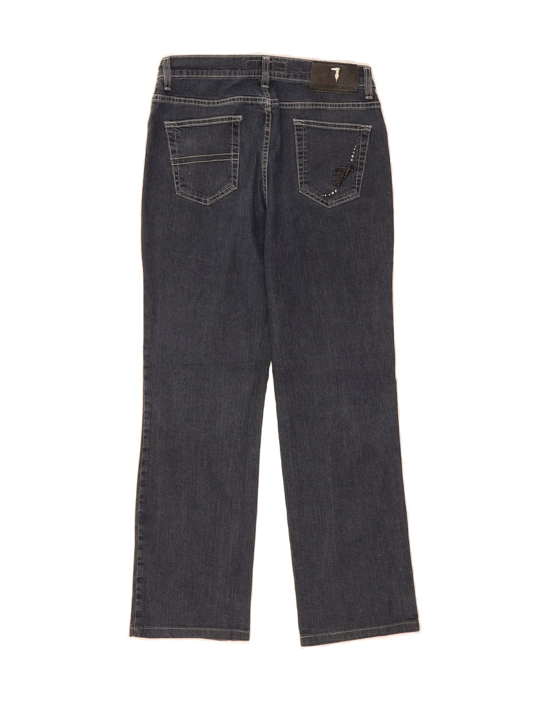 TRUSSARDI Womens Straight Jeans W29 L28 Blue Cotton Vintage Trussardi and Second-Hand Trussardi from Messina Hembry 