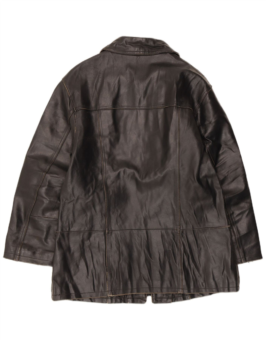 VINTAGE ženska kožna jakna IT 42 srednje crna koža