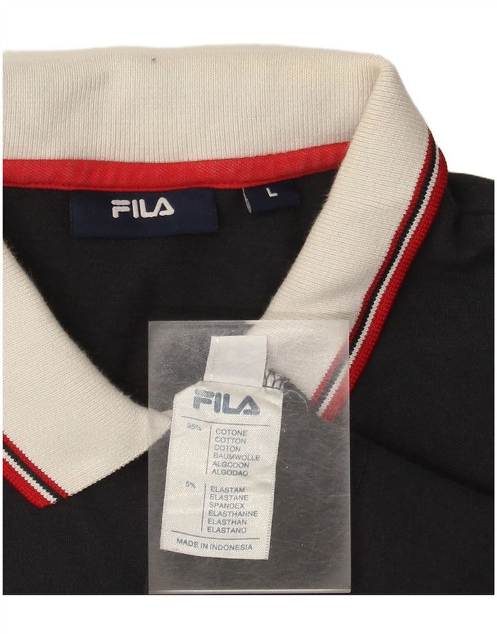FILA ženska polo majica UK 14 velika tamnoplava pamuk