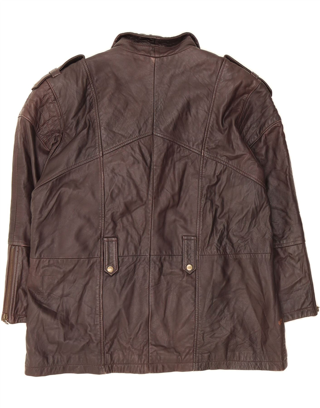 MELCHINGER Womens Military Leather Jacket EU 42 Large Brown Leather Vintage Melchinger and Second-Hand Melchinger from Messina Hembry 