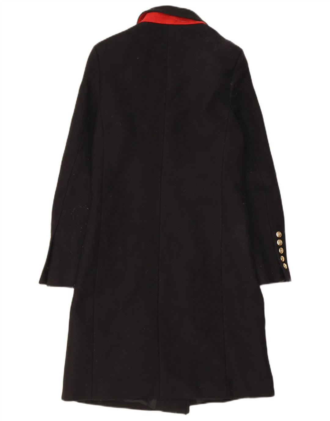 Zara ženski kaput s dvorednim kopčanjem UK 6 XS crni poliester