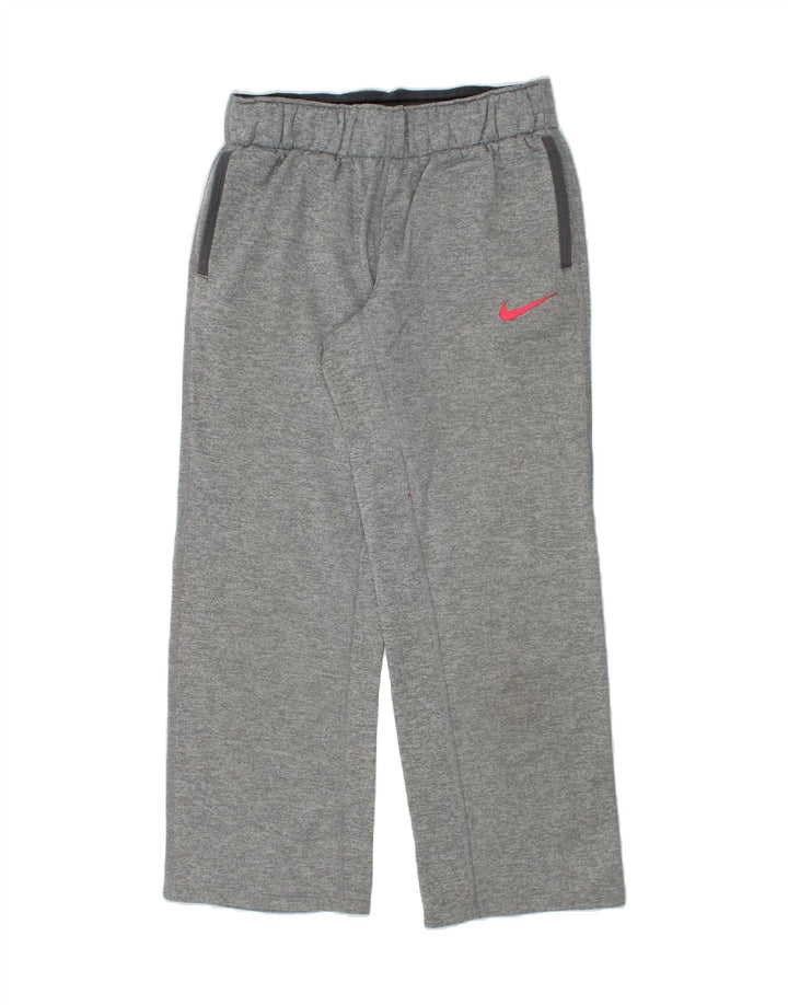 NIKE Girls Dri Fit Tracksuit Trousers 8-9 Years Small Grey Polyester Vintage Nike and Second-Hand Nike from Messina Hembry 