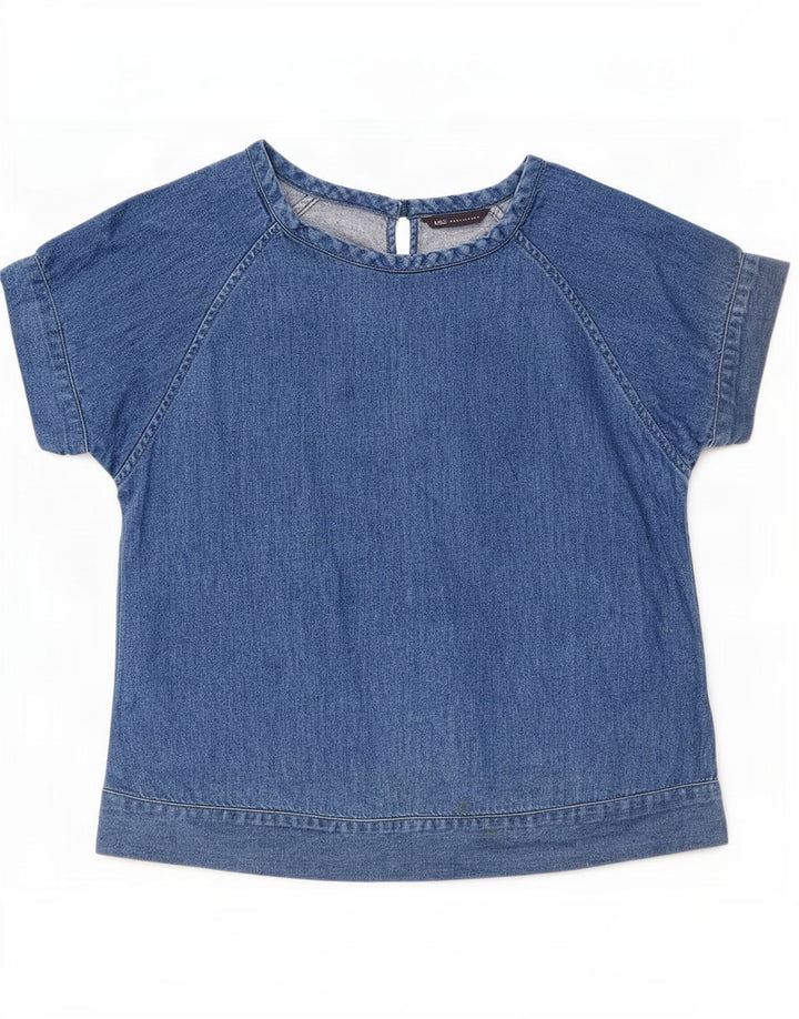 Top ženske traper bluze Marks & Spencer UK 12 Srednje plavi pamuk