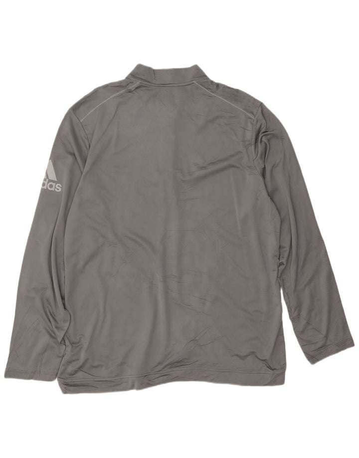 Adidas muška trenirka Climawarm Graphic Zip Neck Pulover Top XL siva