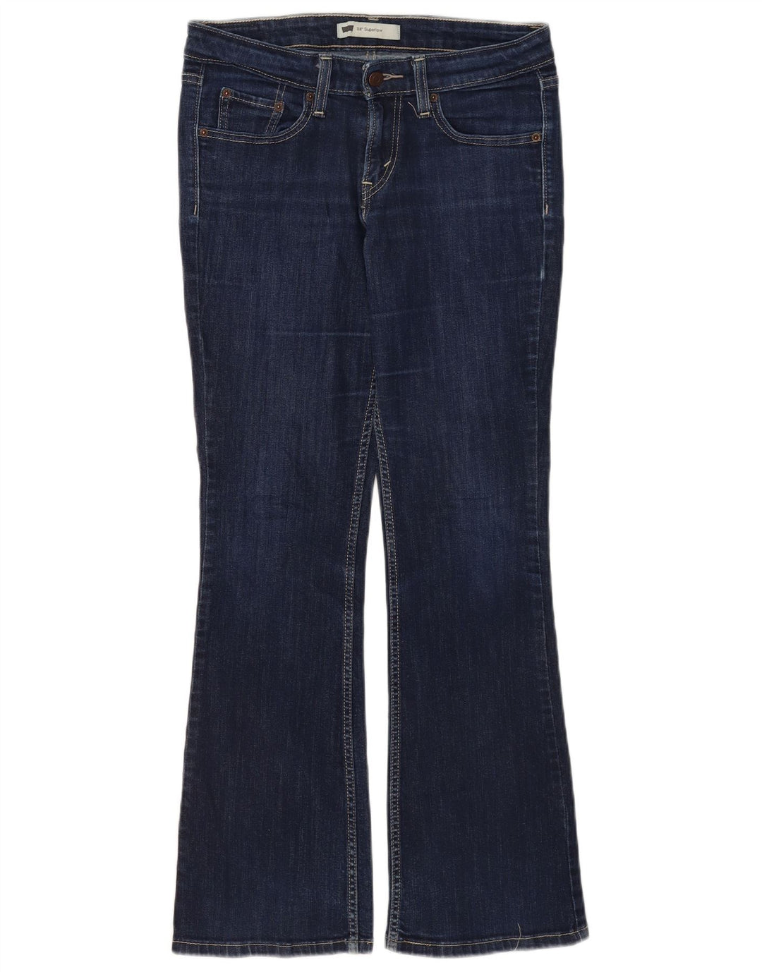 Levi's ženske 518 super niske traperice US 7 srednje W30 L30 tamnoplave