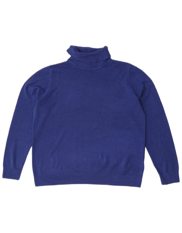 Marks & Spencer ženski pulover s rol izrezom UK 18 XL plavi akril