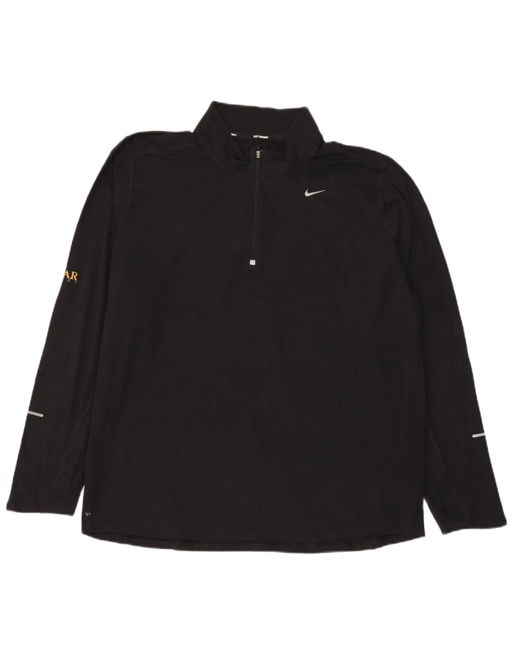 Nike Dri Fit majica s patentnim izrezom i gornji dio trenirke 2XL crni poliester