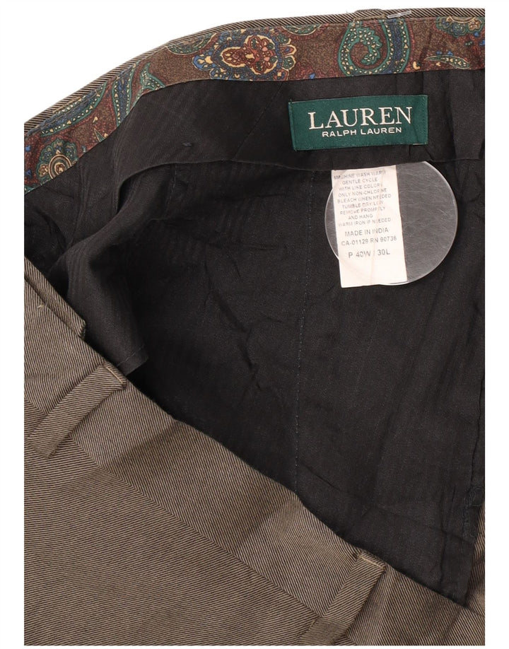 Ralph Lauren muške hlače ravnog odijela W40 L30 sivi poliester