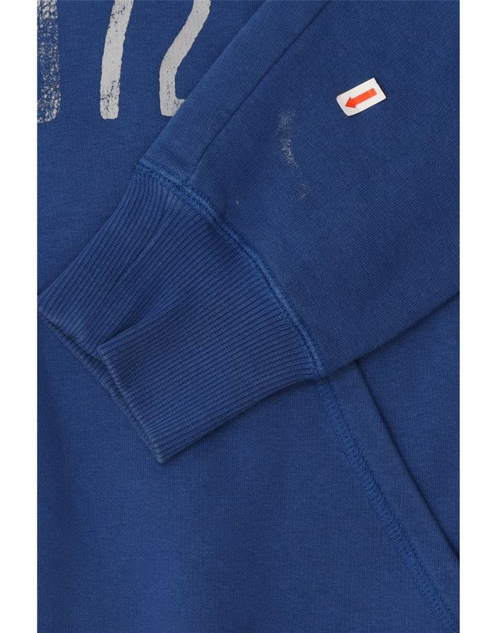 NIKE muška majica s kapuljačom s grafičkim motivima, srednje plavi pamuk