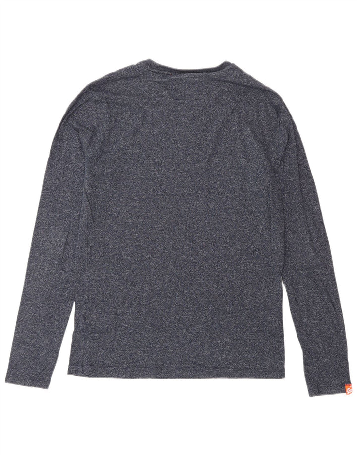 SUPERDRY muška majica dugih rukava, srednje tamnoplavi pamuk