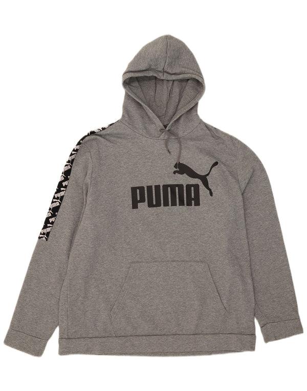 Puma muška majica s kapuljačom s grafičkim motivima 2XL sivi pamuk u blokovima boja