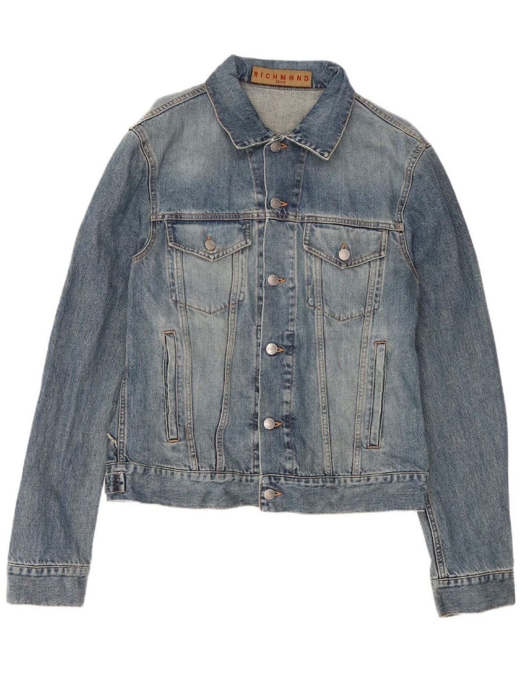 RICHMOND Womens Denim Jacket UK 16 Large Blue