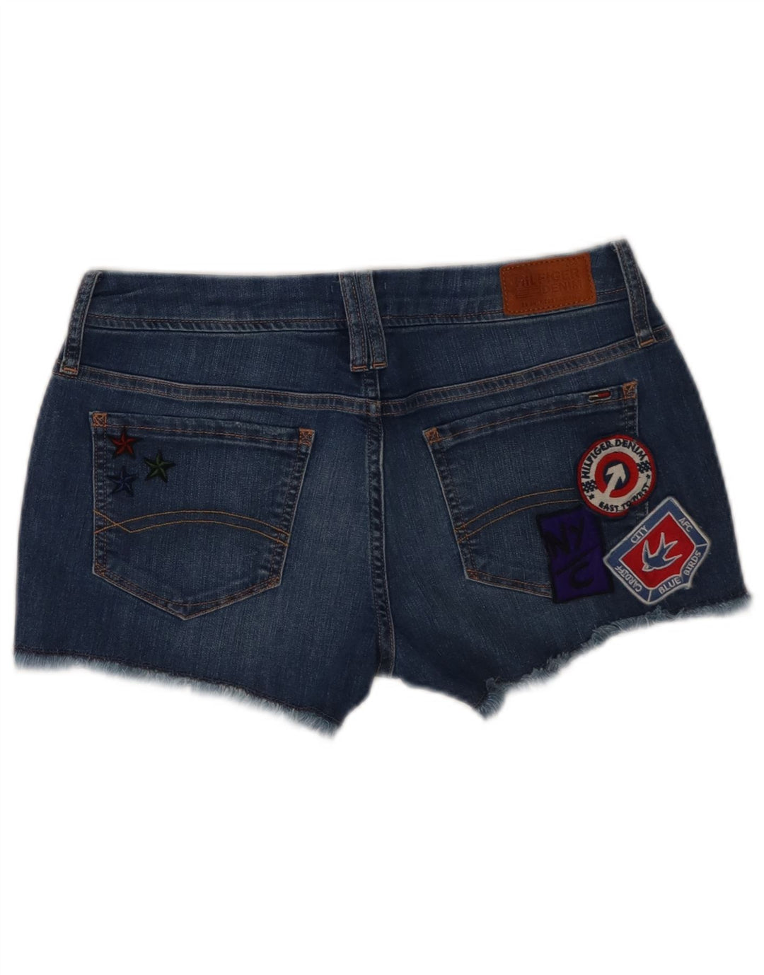Tommy Hilfiger Ženske traper kratke hlače s grafičkim motivima W29 Srednje plavi pamuk